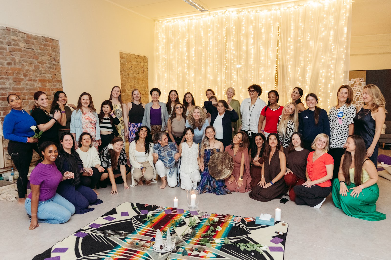 The circle of women gathered at the close, Mindvalley University, Tallinn.